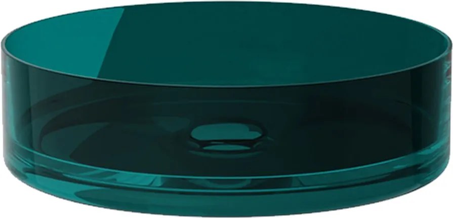 Besco Umývadlo na dosku zo syntetickej živice Enya 36 cm Ocean Breeze s výpusťou Click-Clack BESCO-Typ výpuste: Click-Clack bez prepadu, chróm