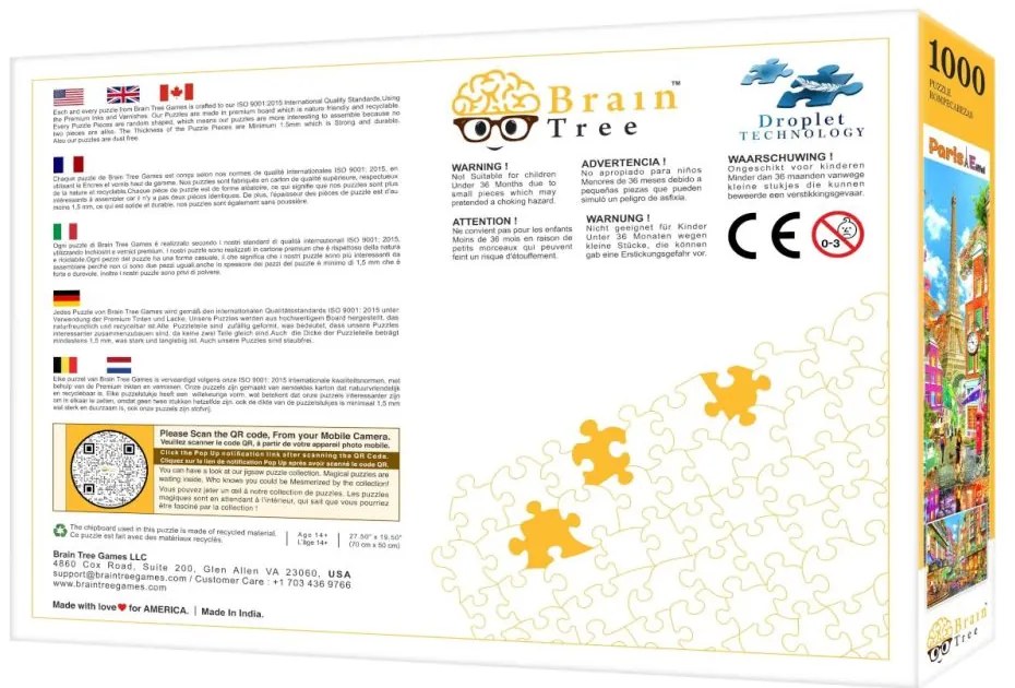 Brain Tree Puzzle Obrázok z Paríža 1000 dielikov