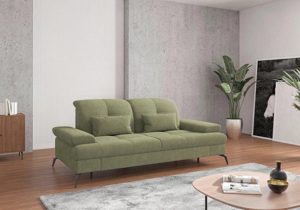 XXXLutz TROJMIESTNA POHOVKA, textil, svetlozelená Sit & More - Sedačky - 000144009947