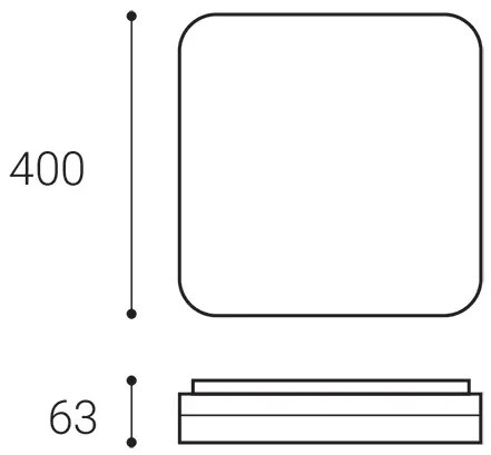 LED2 Vonkajšie stropné LED osvetlenie SQUARE, 30W, 3000K/3500K/4000K, čítarcové, biele, IP54