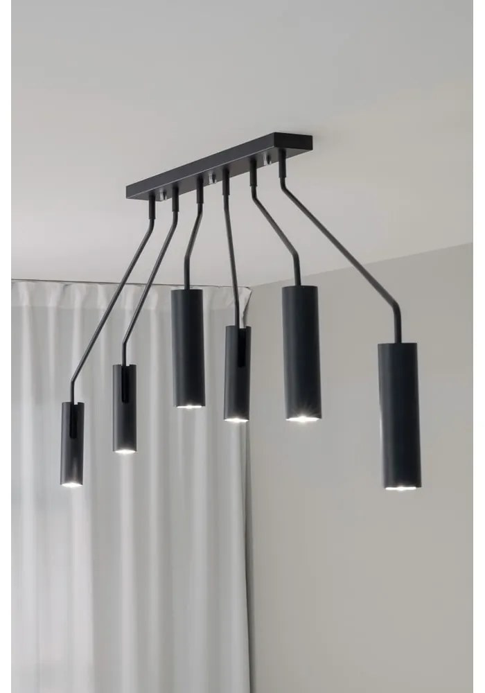 Čierne stropné svietidlo s kovovým tienidlom 192x0 cm Ramus - Markslöjd