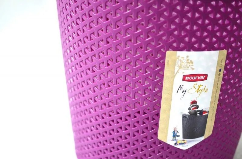 CURVER MY STYLE RATTAN 30447 Kôš na bielizeň 30 l vínová