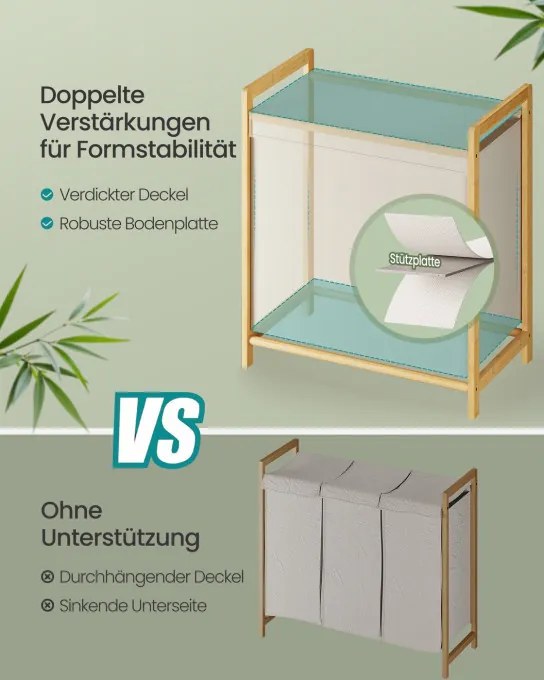 Kôš na bielizeň bambusový RLH103WD01