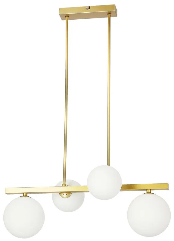 Candellux Mosadzný závesný luster Kama pre žiarovku 4x G9 34-73426
