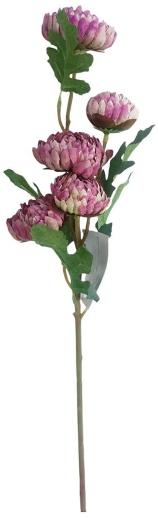 Fialová umelá chryzantéma 49cm