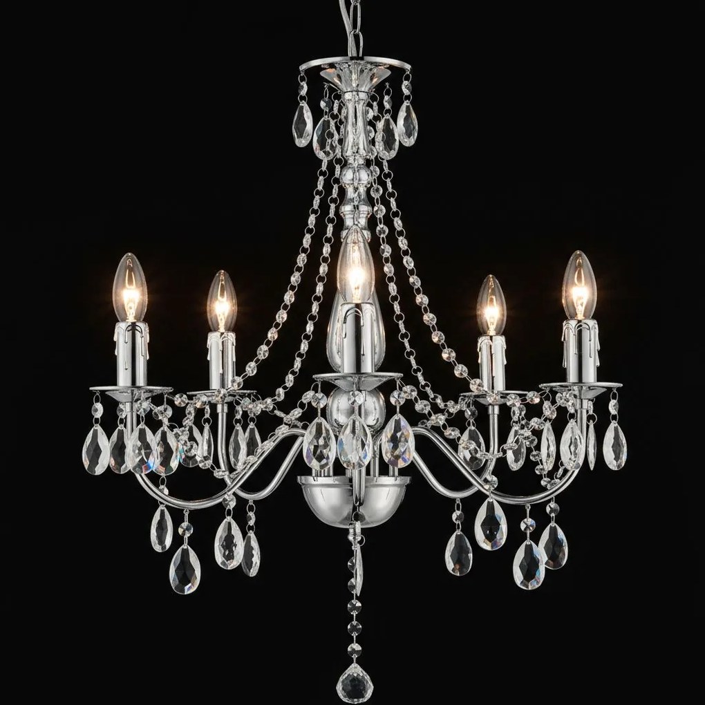 Toolight Toolight, stropné svietidlo 5xE14, EBT014-5CP, chróm, OSW-01249