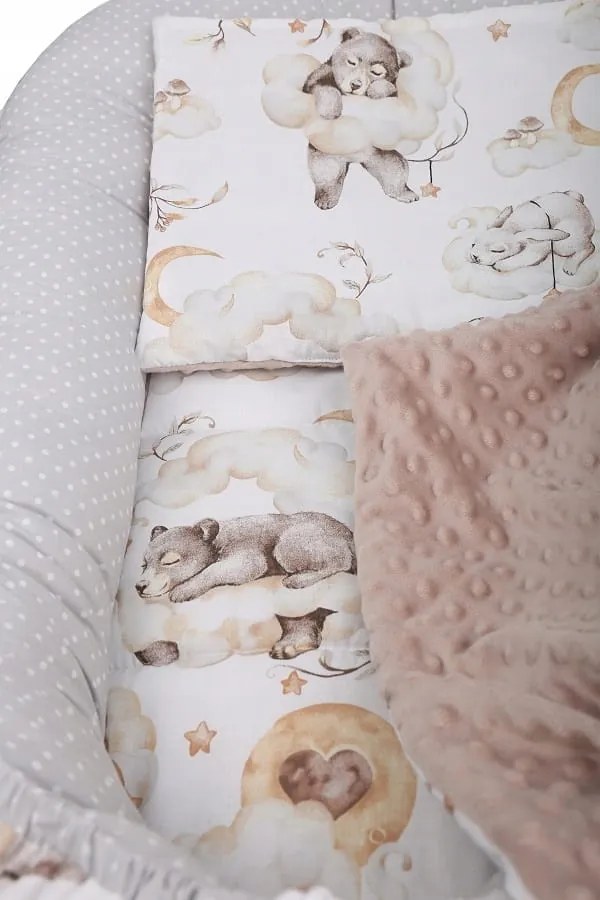 JAKS Set do postieľky 7 dielny medvedík béžový