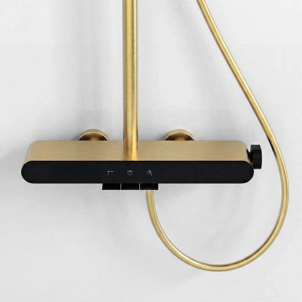 Rea Farel, sprchový set s vaňovým výtokom, zlatá matná, REA-P0355