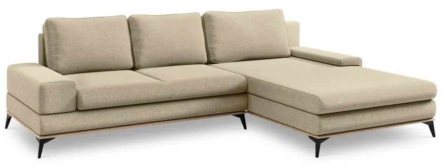 Béžová rozkladacia rohová pohovka Windsor &amp; Co Sofas Planet, pravý roh