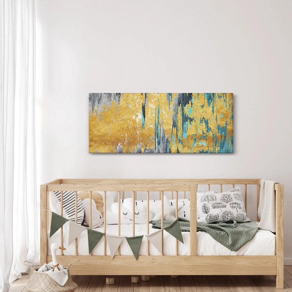 Obraz - Zlatý design (120x50 cm)