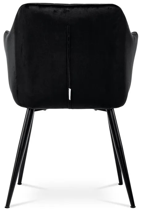 Autronic BONTEC Jedálenská stolička, čierna, zamatová látka, PIKA BK4 Farba: Žltá