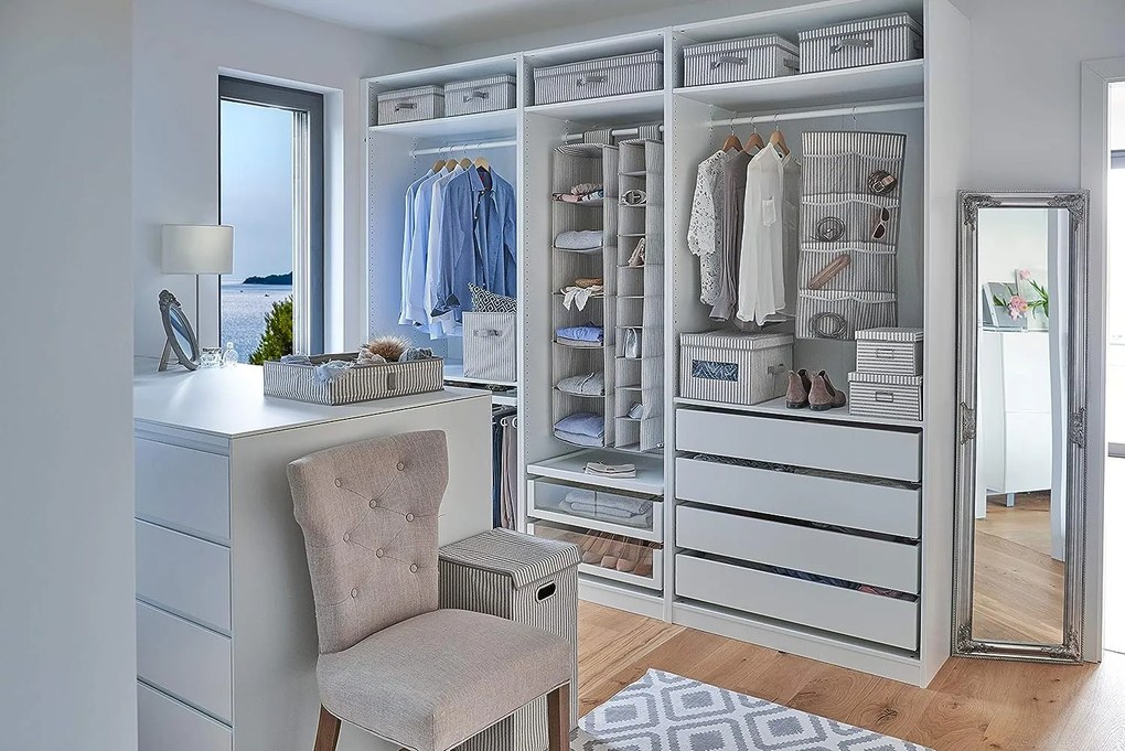 Organizér na spodnú bielizeň, 12 priehradiek 44x34x11, prúžok