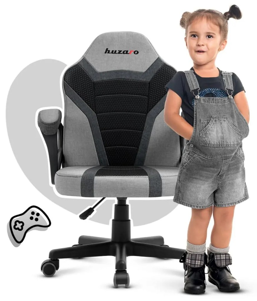 Detská herná stolička Rover 1 (čierna + sivá). Akcia -20%. Vlastná spoľahlivá doprava až k Vám domov. 1087538