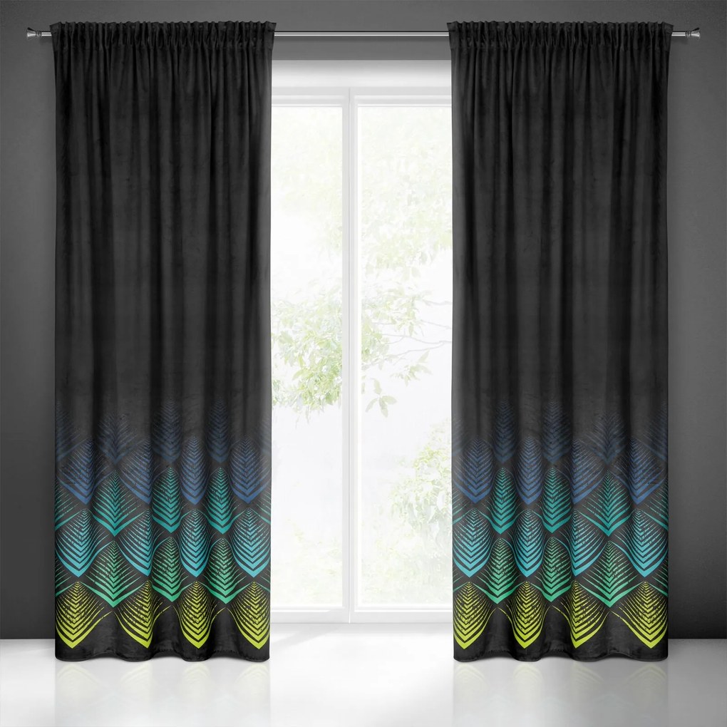 ZATEMŇOVACÍ ZÁVES NA PÁSKE ANGELINA 140X270 CM ČIERNA