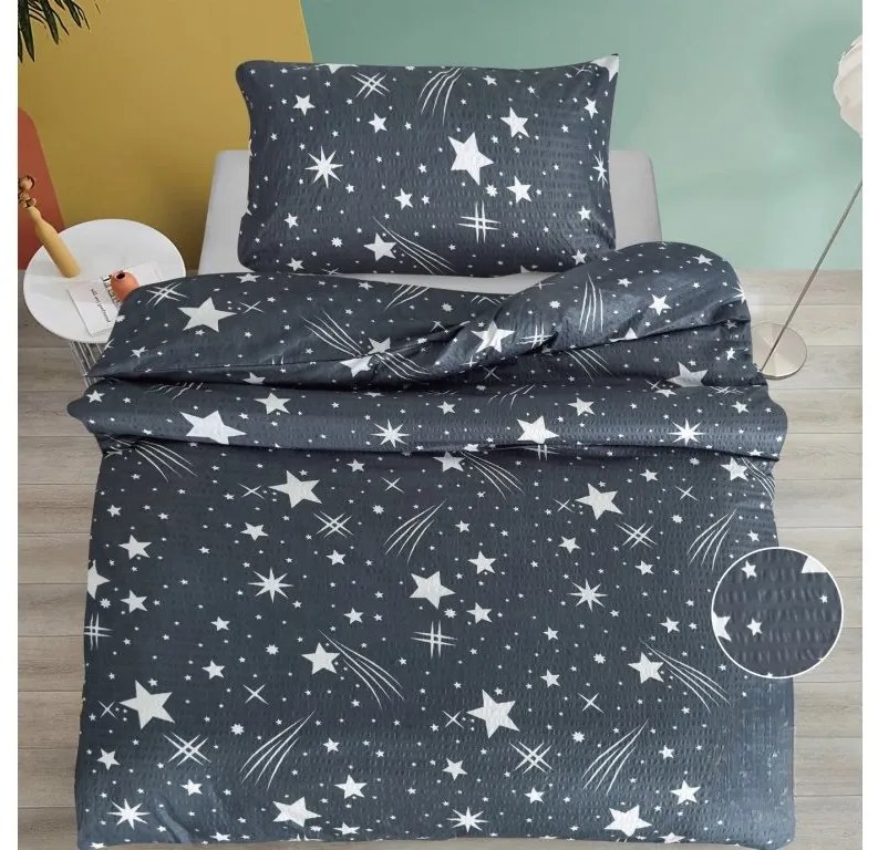 Krepové obliečky NOČNÁ OBLOHA BLEND sivé Rozmer obliečky: 70 x 90 cm | 140 x 200 cm