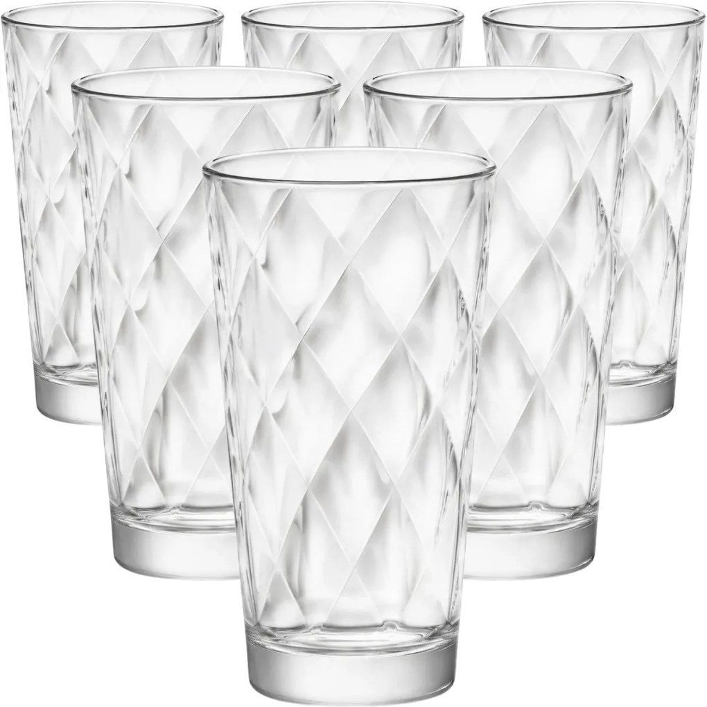 Bormioli Rocco 6-dielna sada pohárov na long drink Kaleido, 370 ml, 370 ml