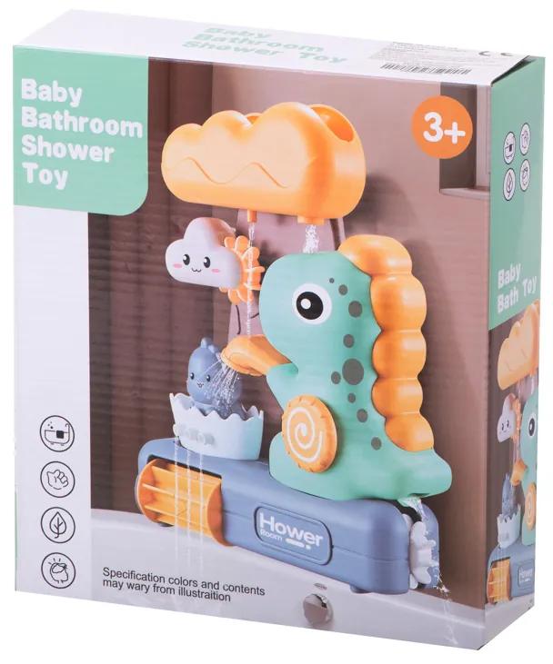 KIK Sprcha s hračkami do vane s dinosaurím navijakom