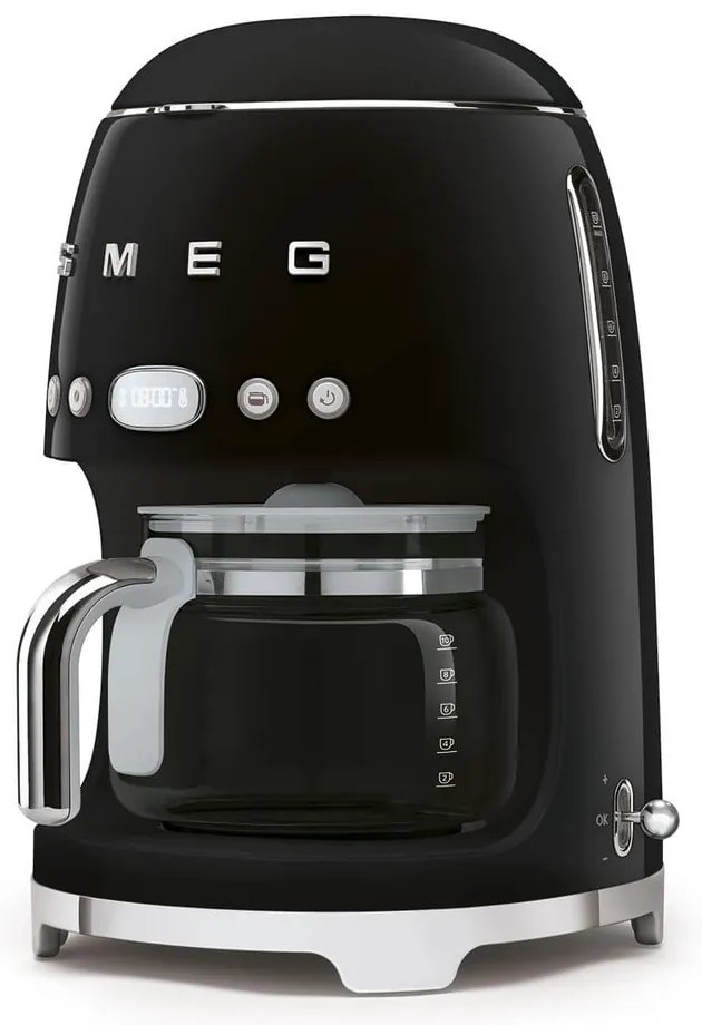 Čierny kávovar na filtrovanú kávu 50's Retro Style - SMEG