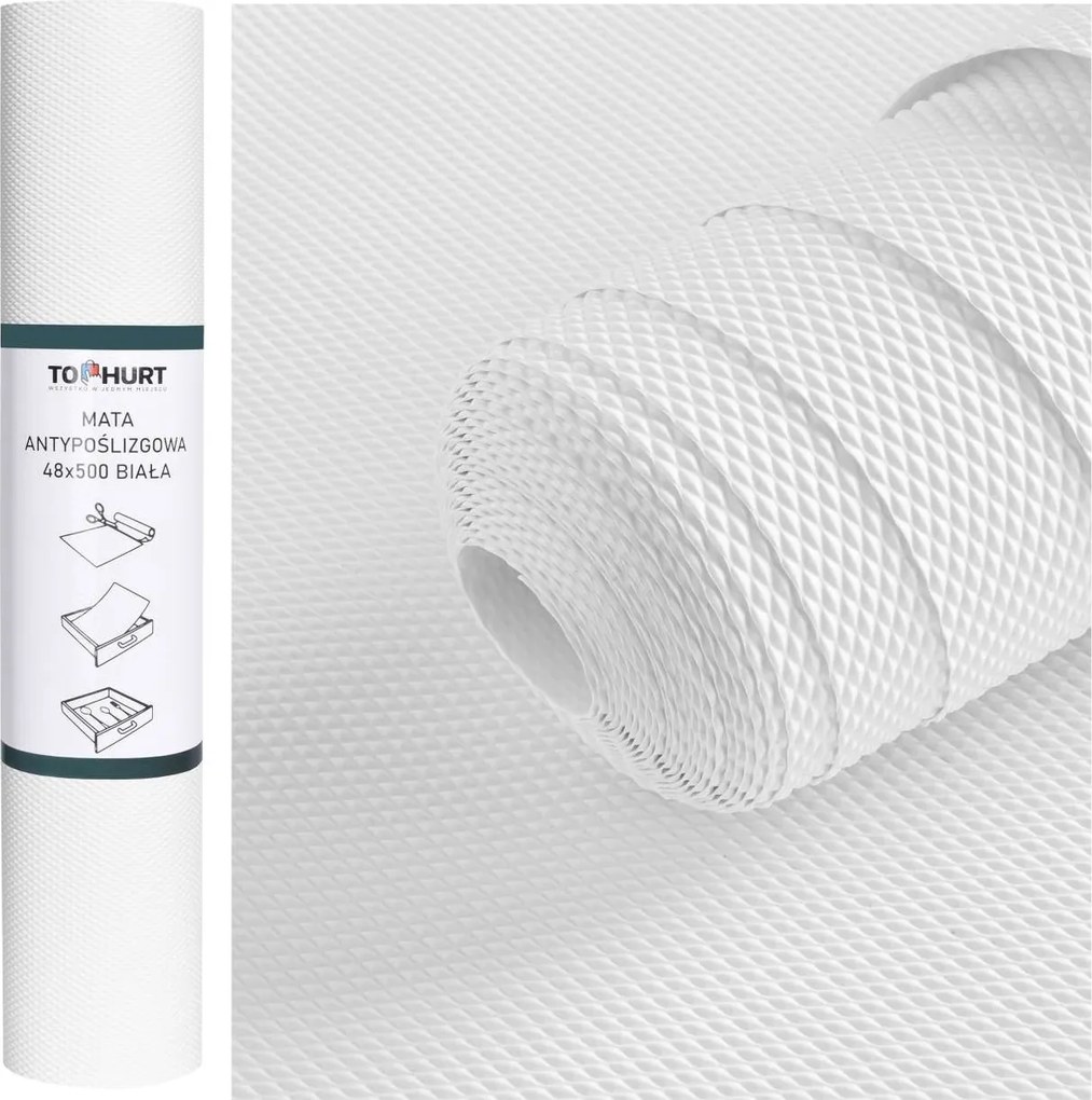 Protišmyková podložka do zásuvky BALVE 48 x 500 cm - biela