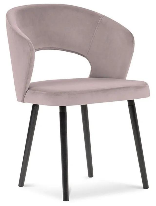 Fialová Zamatová stolička Elpis dĺžka 55 × šírka 56 × výška 80 cm WINDSOR & CO