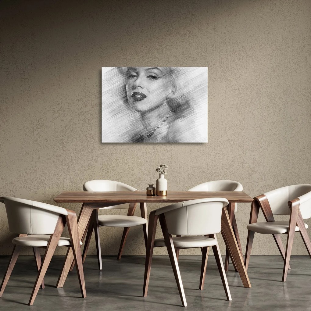 Sklenený obraz - Portrén Merilyn Monroe (70x50 cm)