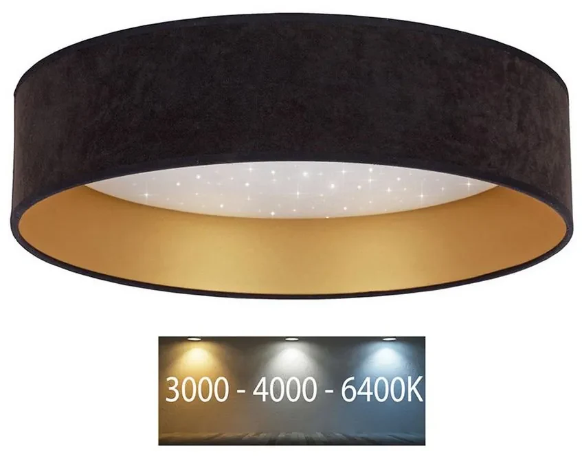 Brilagi - LED Stropné svietidlo VELVET STAR LED/24W/230V pr. 40 cm  čierna/zlatá BG0312