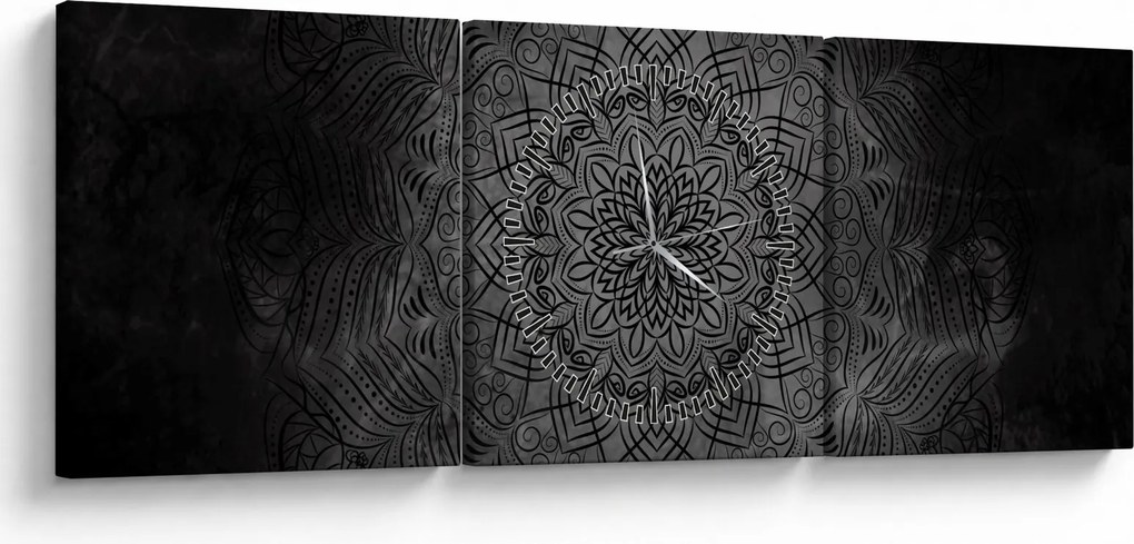 Obraz - Mystická mandala (s hodinami) (90x30 cm)