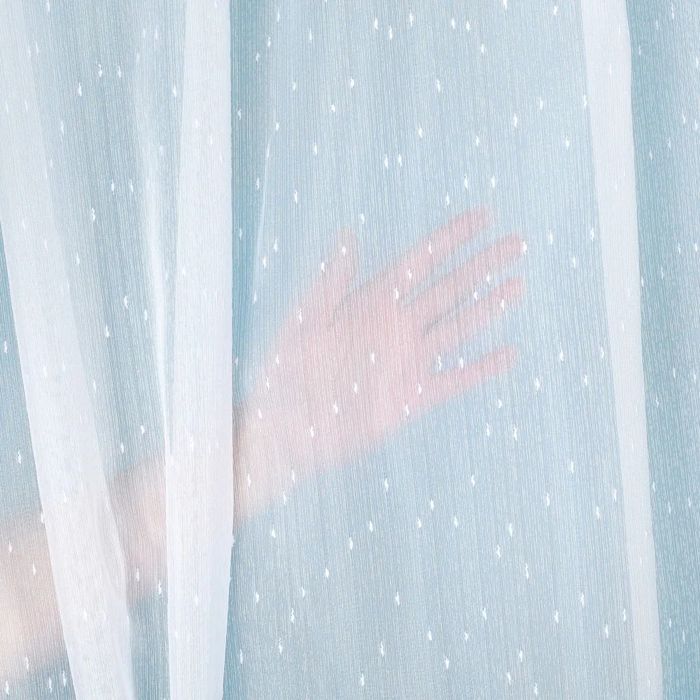 Voál biely s olovkom vzor Prší - ZAC-014 výška 160 cm Šitie na mieru