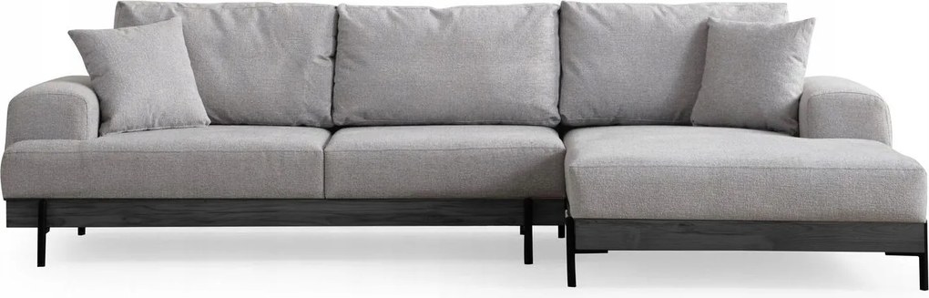 Rohová sedačka Etorella (p) (sivá čierna)