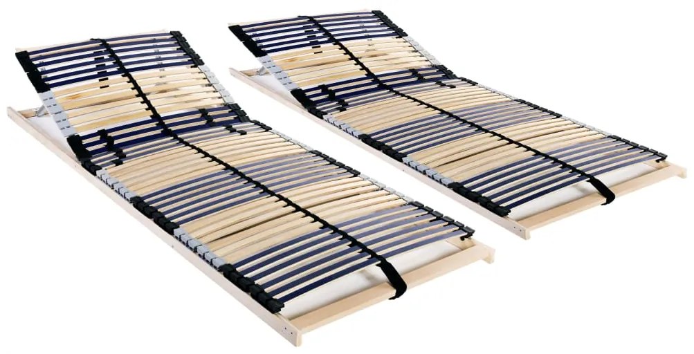 Lamelové posteľné rošty 2 ks so 42 lamelami a 7 zónami 90x200cm 3051436