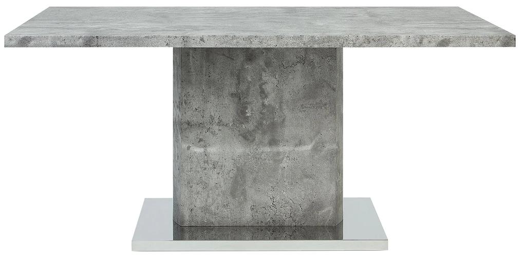 Jedálenský stôl s betónovým efektom 160 x 90 cm sivý PASADENA Beliani