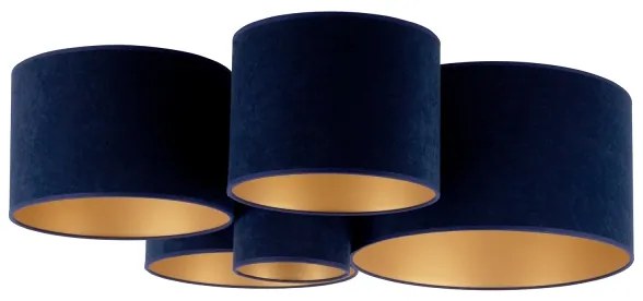 Duolla - Stropné svietidlo ROLLER PENTO 5xE27/60W/230V modrá