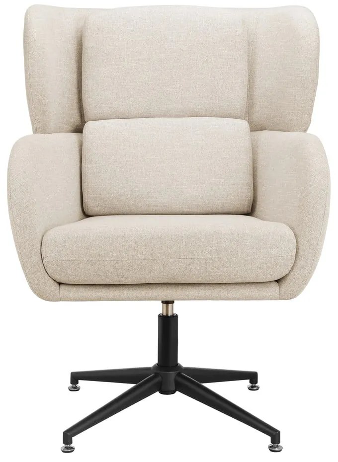 Biele zamatové kreslo ušiak Vanessa – Støraa