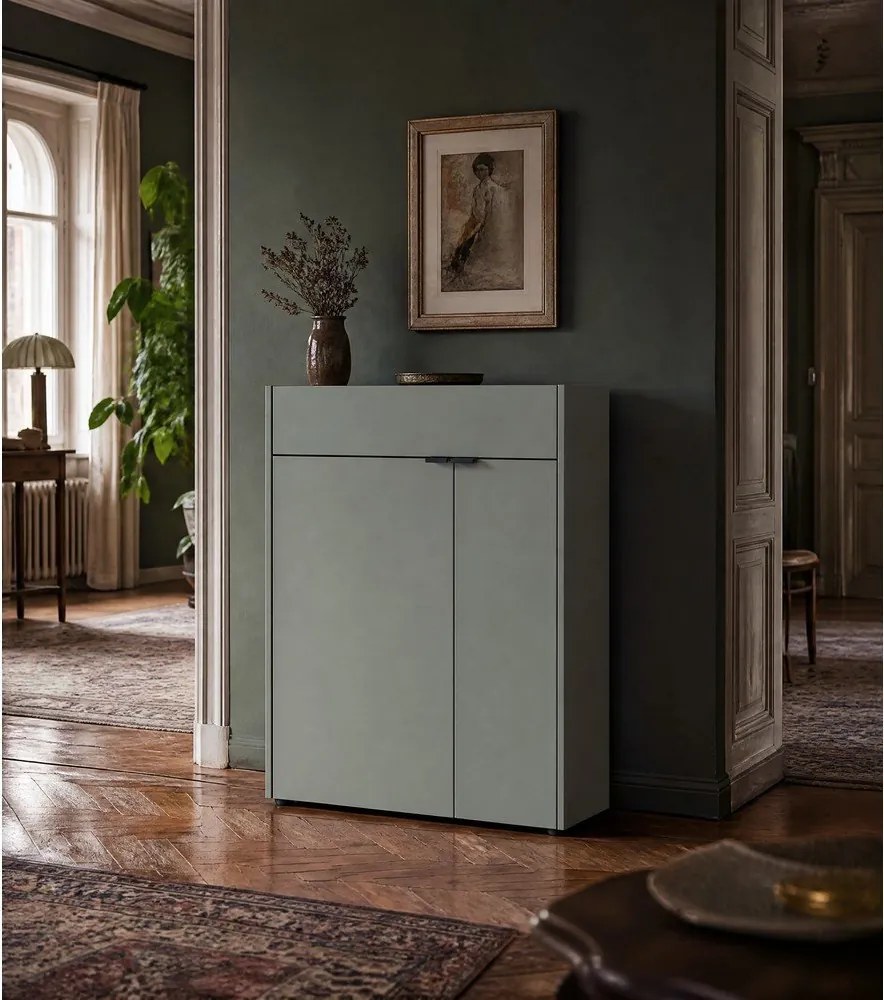 Šalviová zelená skrinka 82x102x22 cm Ameca – Germania
