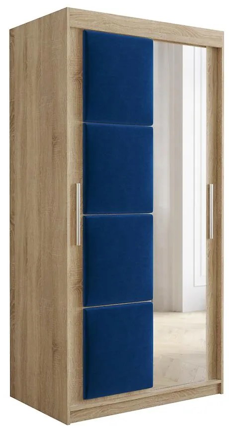 Skriňa Tapi 100 Dub Sonoma/Modrá
