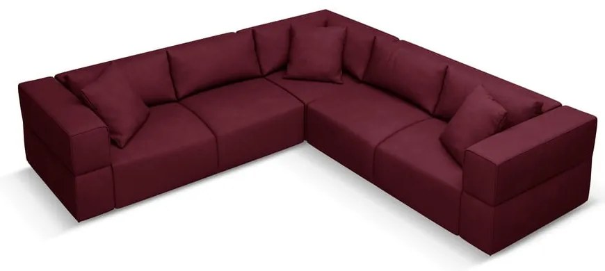 Vínovočervená variabilná rohová pohovka Esther – Milo Casa
