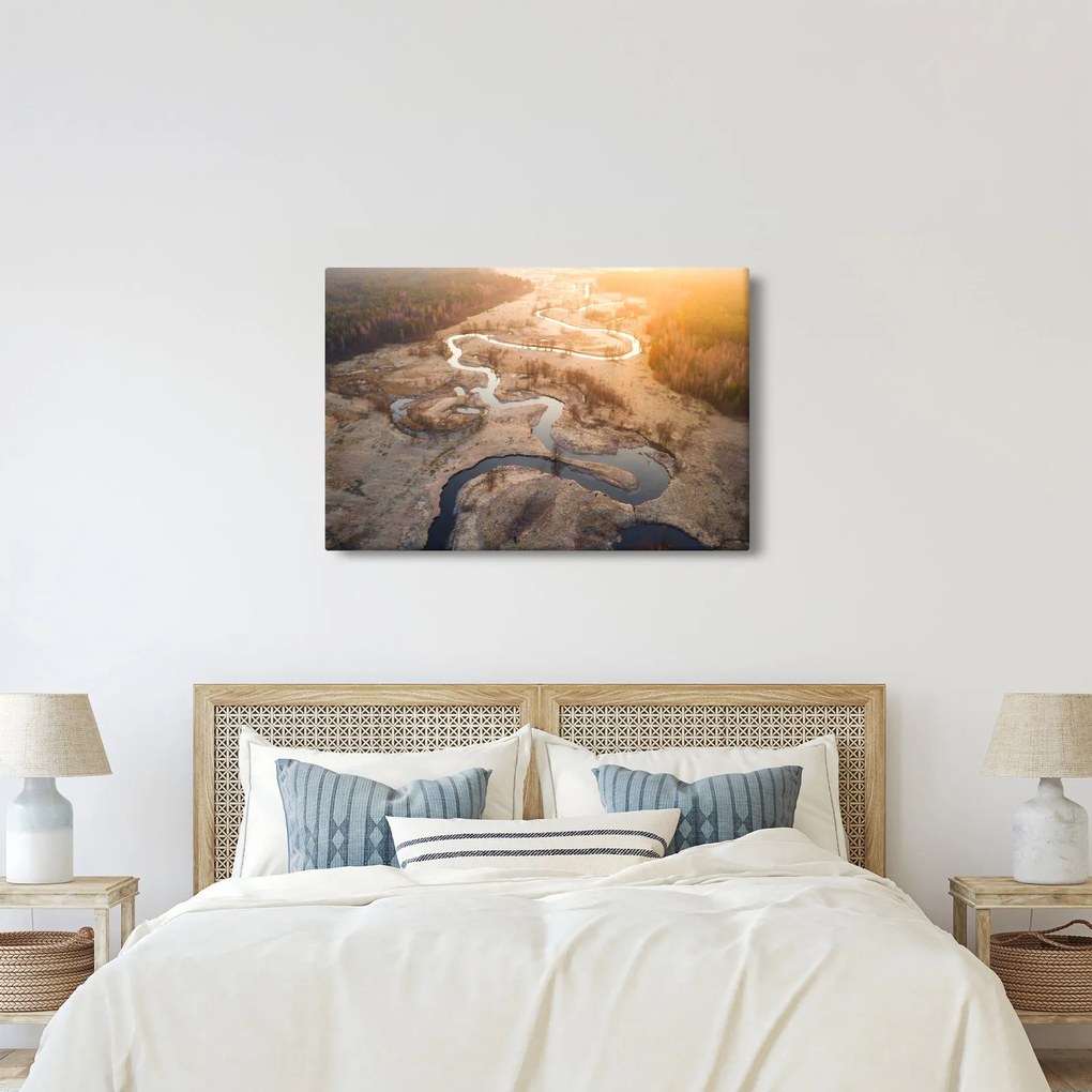 Obraz - Úsvit nad meandrami (90x60 cm)
