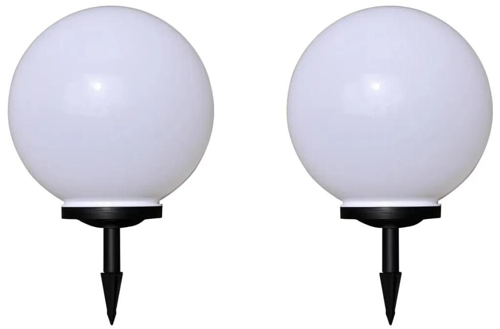 vidaXL Vonkajšie LED lampy k chodníku so špicatým hrotom 2 ks 40 cm