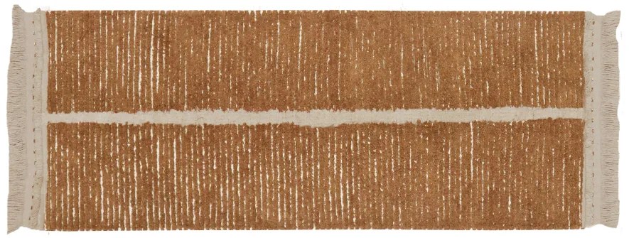Bavlnený behúň v béžovo-tehlovej farbe 80x230 cm Duetto Toffee – Lorena Canals