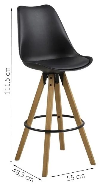 Barová stolička Dema čierna