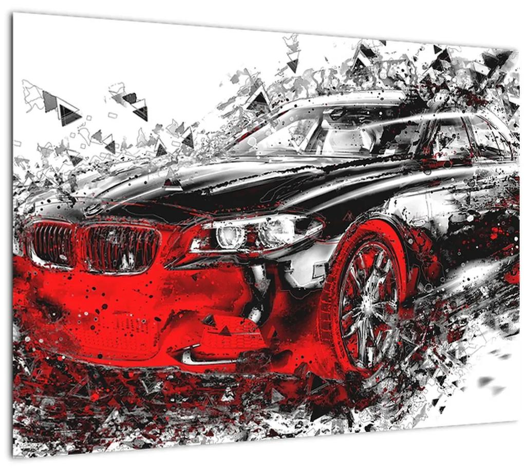Obraz - Maľované auto v akcii (70x50 cm)