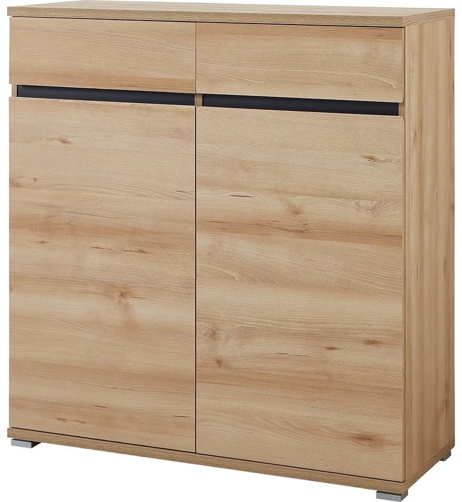 Skrinka na topánky v dekore buka so zásuvkami Lissabon - Germania