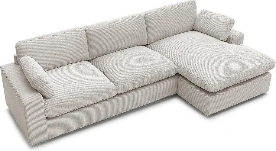 Béžová menčestrová rohová pohovka Belair – Bobochic Paris