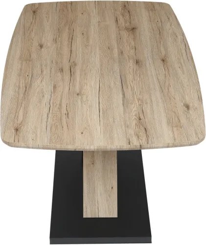 Jedálenský stôl HT-W1570 dub San Remo / čierny