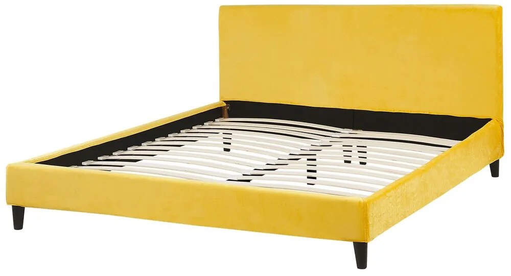 Manželská posteľ 160 cm FUTTI (s roštom) (žltá). Vlastná spoľahlivá doprava až k Vám domov. 1022924