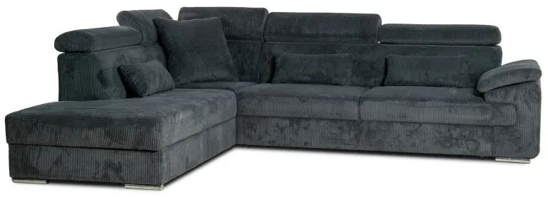 Rohová sedacia súprava Corona, ľavá, sivá (poso 34)