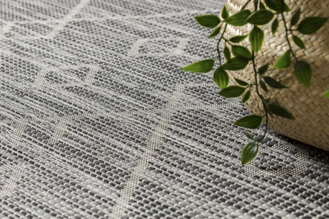 Koberec šnúrkový SIZAL PATIO ploské tkanie 3077 Boho - čierny