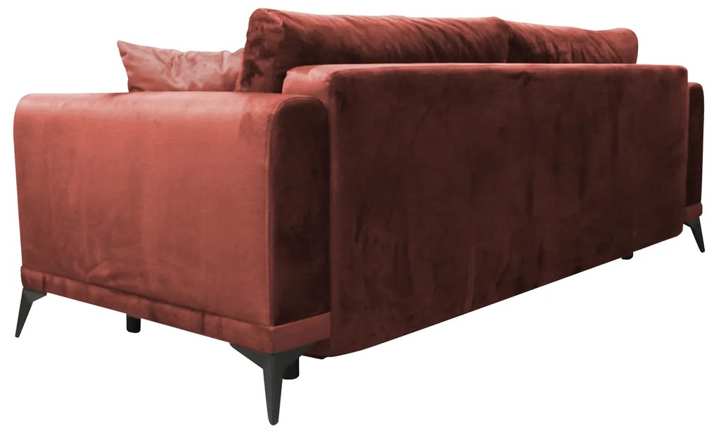 Rozkladacia pohovka s úložným priestorom Grace Big Sofa - terakota