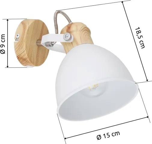 Globo 54018-1 - Nástenné bodové svietidlo WIHO 1xE27/40W/230V