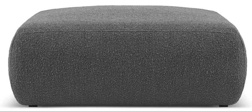 Tmavosivý taburet z textílie bouclé Molino – Micadoni Home